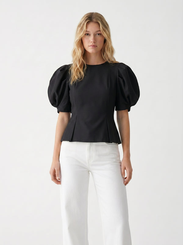 Élodie Évasée Blouse (black)