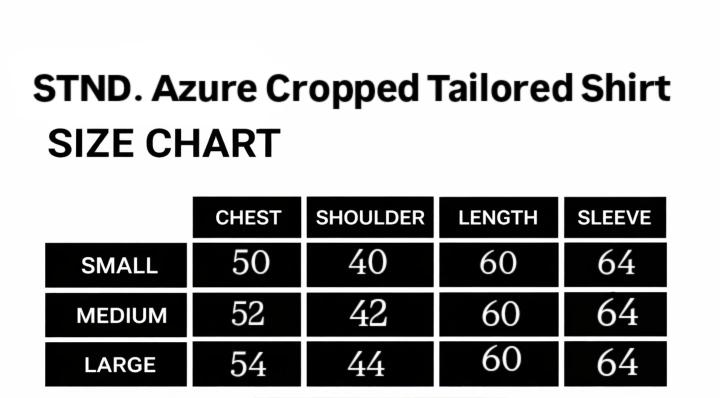 STND. Azure Cropped Tailored Shirt (men)
