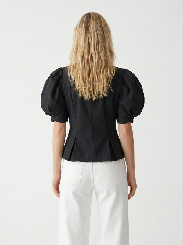 Élodie Évasée Blouse (black)