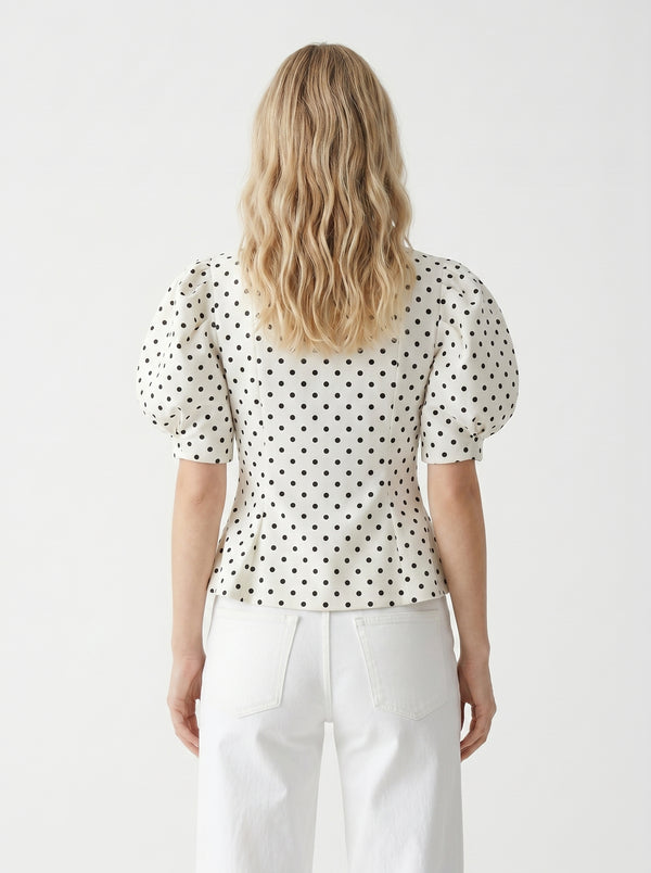 Élodie Évasée Blouse (polka-dots)