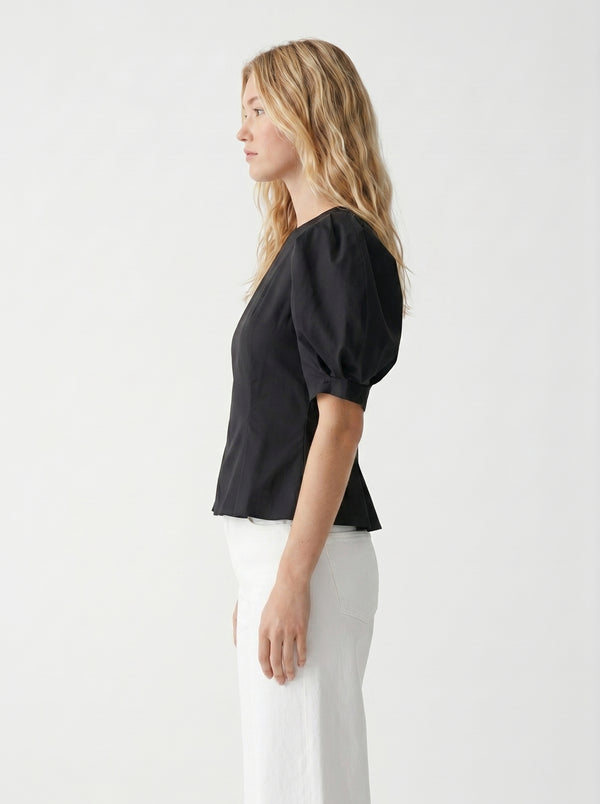 Élodie Évasée Blouse (black)