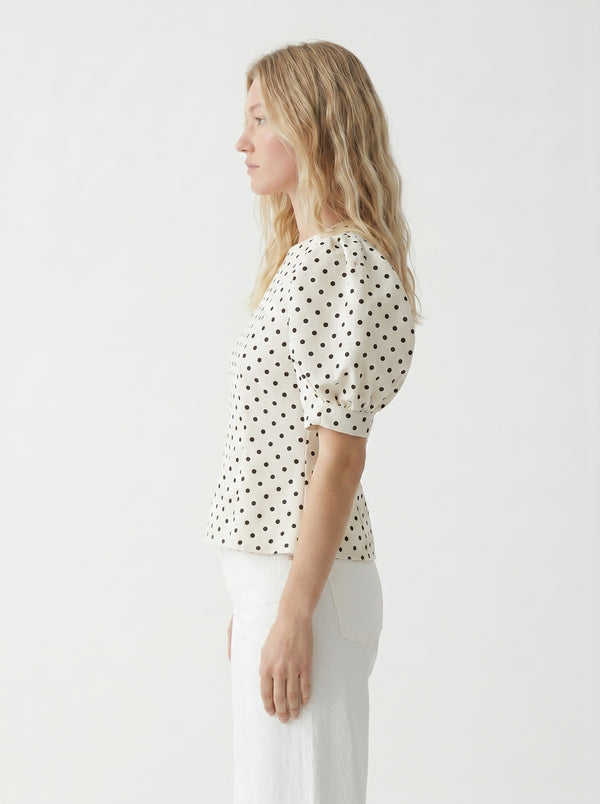 Élodie Évasée Blouse (polka-dots)