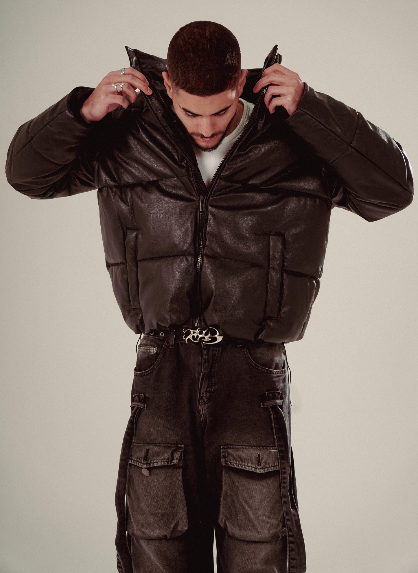 Puff Leather Jacket