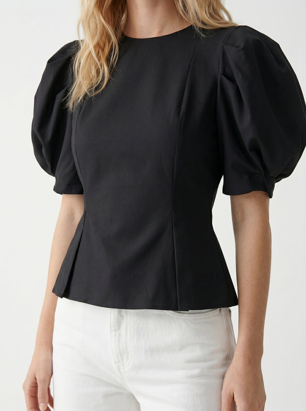 Élodie Évasée Blouse (black)