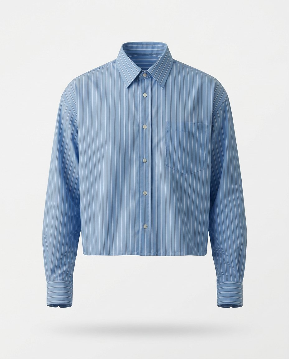 STND. Azure Cropped Tailored Shirt (men)